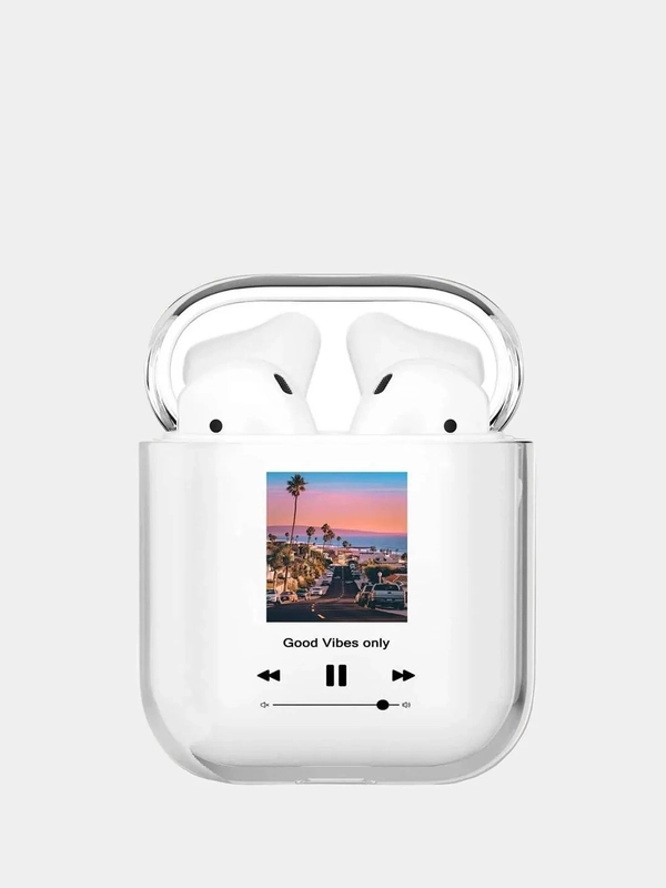 Чехол наушники airpods pro, чехол airpods pro 2, чехол airpods 3, прозрачный, c логотипом nike