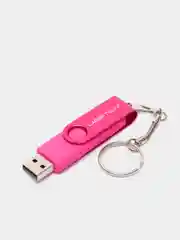 Розовый usb флеш-накопитель 3 в 1 для телефона и ПК 8, 16, 32, 64, 128 Гб, флешка Jaster