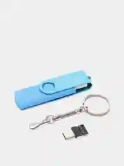 Голубой usb флеш-накопитель 3 в 1 для телефона и ПК 8, 16, 32, 64, 128 Гб, флешка Jaster