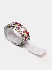 Белый лента атласная "Бабочки" 2,5 см 2 метра