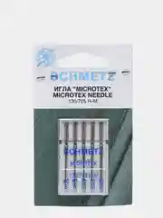 Иглы для бытовых швейных машин "Микротекс Schmetz": 60/8, 70/10, 80/12, 5 игл