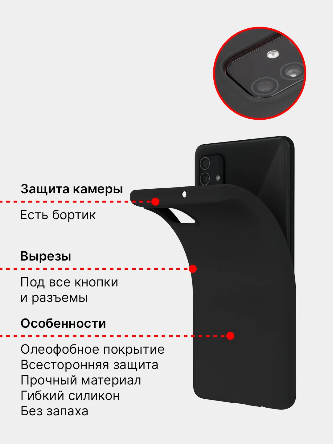 Бирюзовый чехол для Samsung Galaxy A51