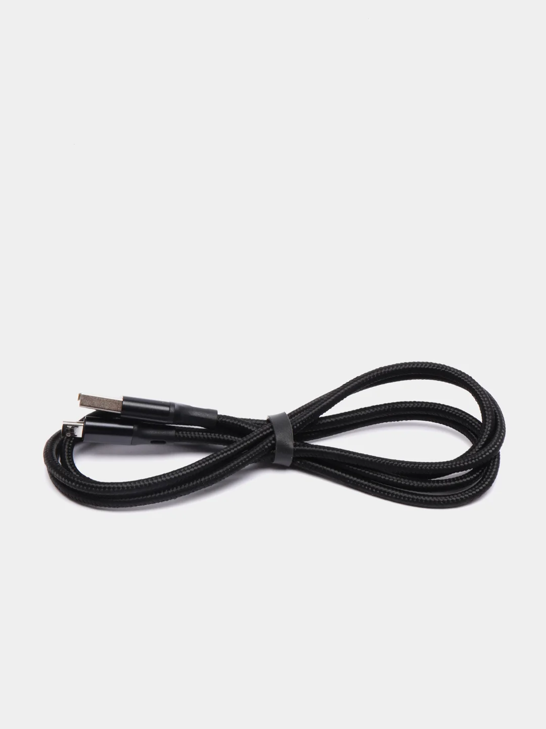 Черный кабель текстильный Olmio Basic, c быстрой зарядкой, micro USB, 1,2 м, 2,1 A