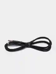 Черный кабель текстильный Olmio Basic, c быстрой зарядкой, micro USB, 1,2 м, 2,1 A