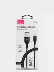 Черный кабель текстильный Olmio Basic, c быстрой зарядкой, micro USB, 1,2 м, 2,1 A