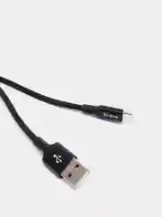 Черный кабель текстильный Olmio Basic, c быстрой зарядкой, micro USB, 1,2 м, 2,1 A