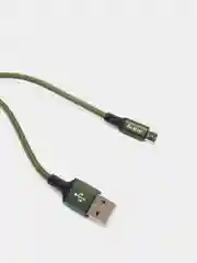 Зеленый кабель текстильный Olmio Basic, c быстрой зарядкой, micro USB, 1,2 м, 2,1 A