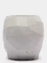 Серый кашпо-подсвечник из гипса "Череп"