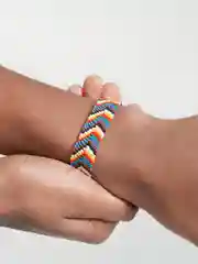 Индиго браслет фенечка плетеная из мулине. Ручная работа