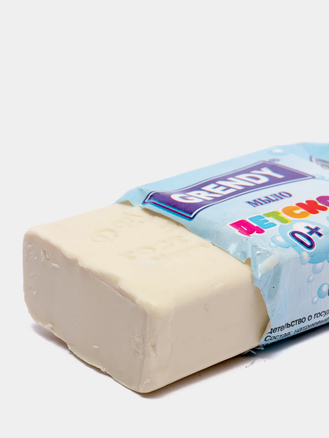 Белый мыло туалетное Grendy, детское, банное 75 гр, 90/100 гр