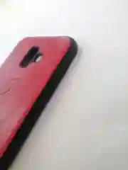 Алый силиконовый усиленный чехол Samsung J6 +(Plus)