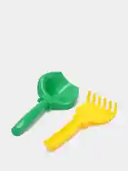 Красный игрушки для песочницы: ведро, лопатка, грабли