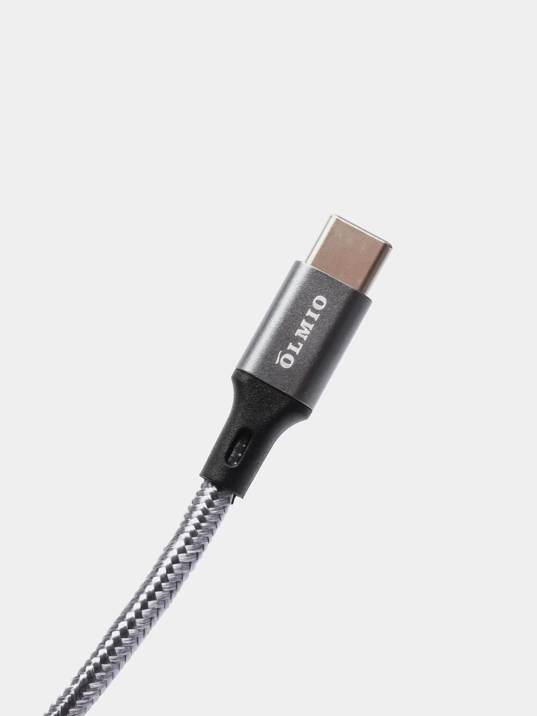 Серый кабель c быстрой зарядкой Olmio Basic Type-C, 1,2 м, 2,1 A