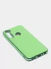 Зеленый чехол Xiaomi Redmi Note 8T цветной, силиконовый, с глянцевой рамкой (Редми Нот 8Т)