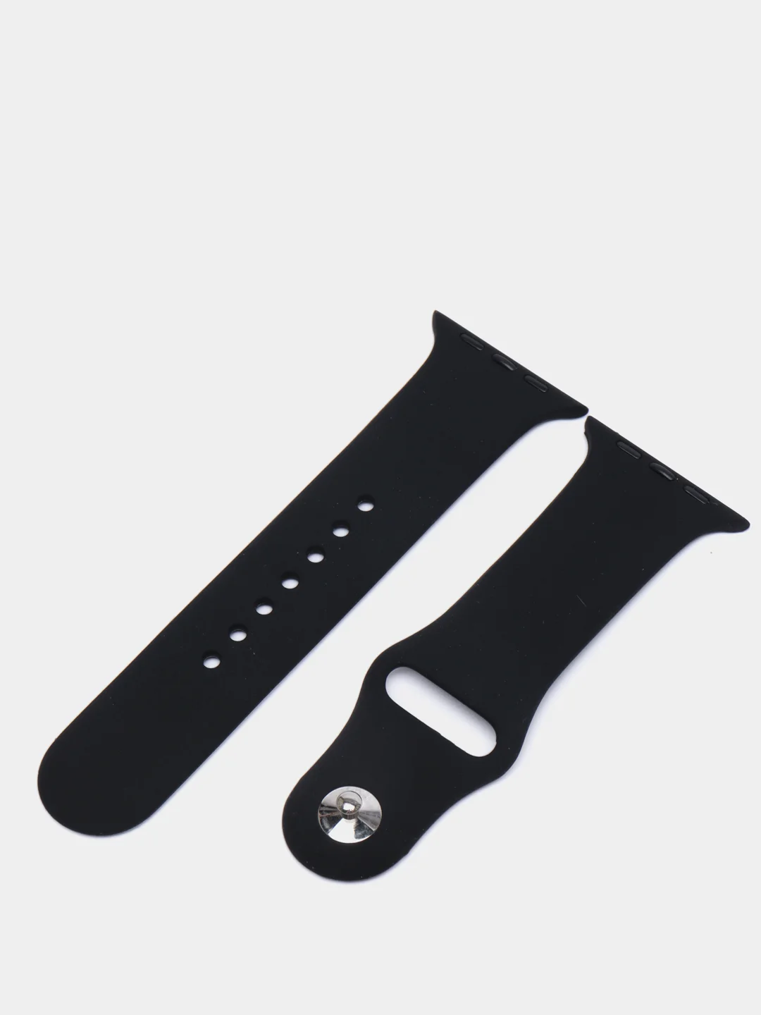 Черный силиконовый ремешок для Apple Watch 38, 42, 40, 44