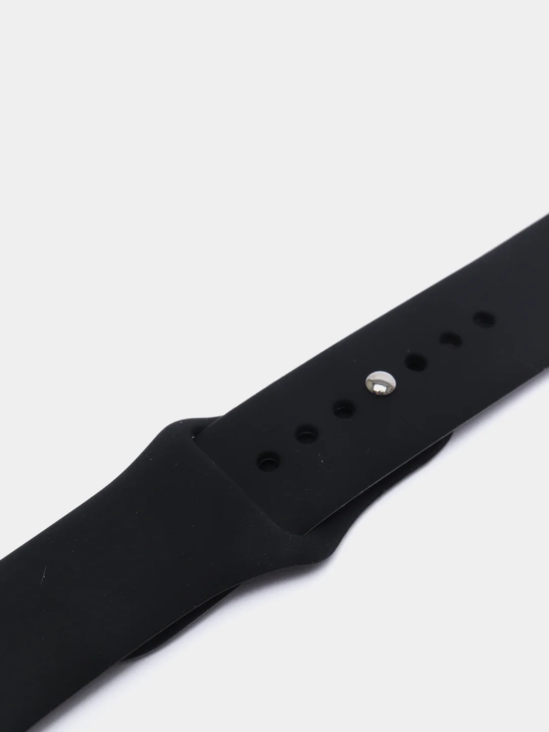 Черный силиконовый ремешок для Apple Watch 38, 42, 40, 44