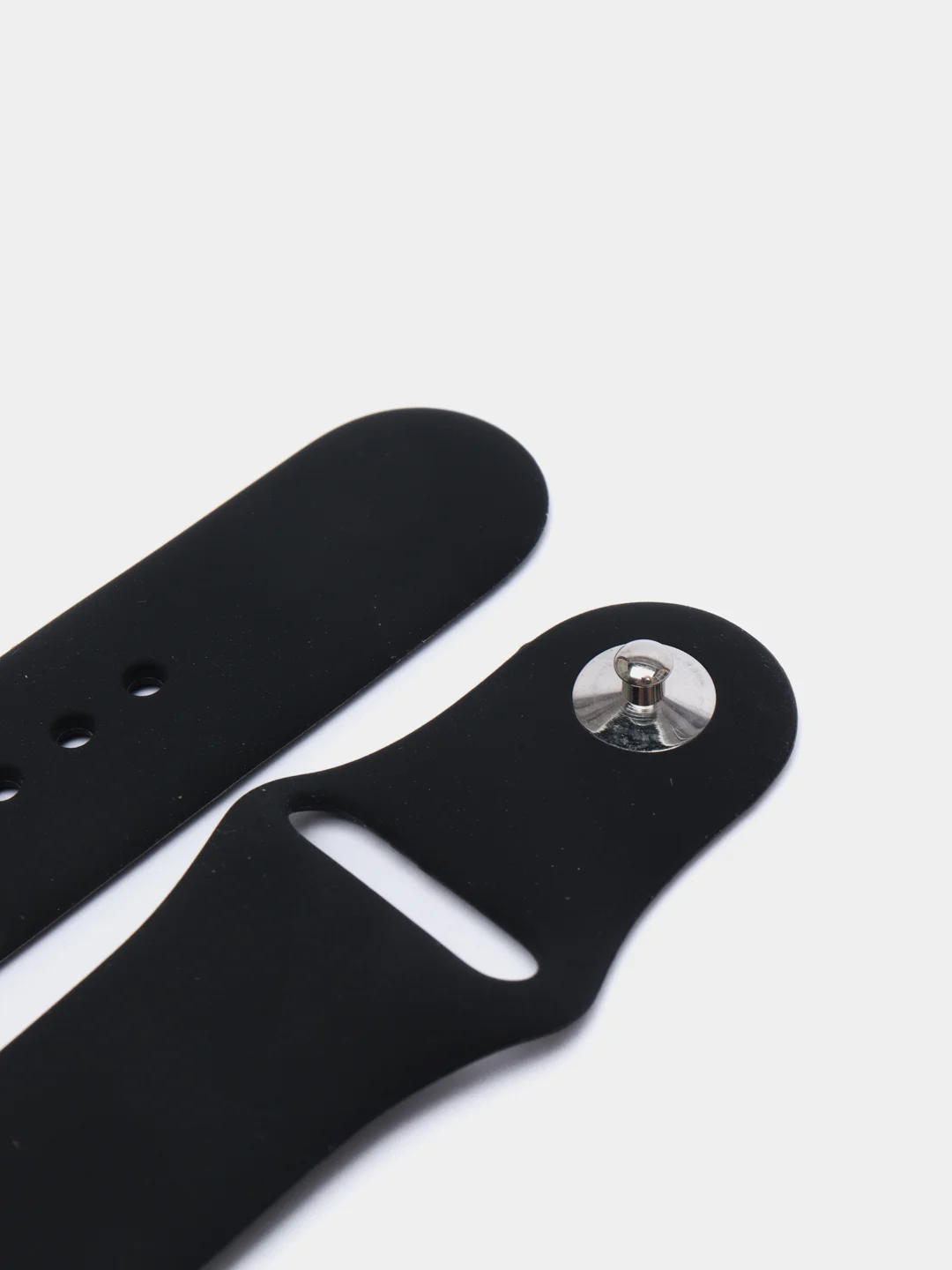 Черный силиконовый ремешок для Apple Watch 38, 42, 40, 44