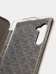 Золотой чехол книжка на Samsung Galaxy Note 10, Самсунг Галакси Нот 10