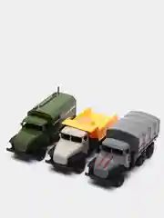 Зеленый набор машинок, 6 штук, с инерционным механизмом