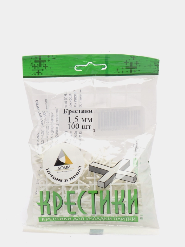 Крестики для укладки плитки, упаковка 100 штук