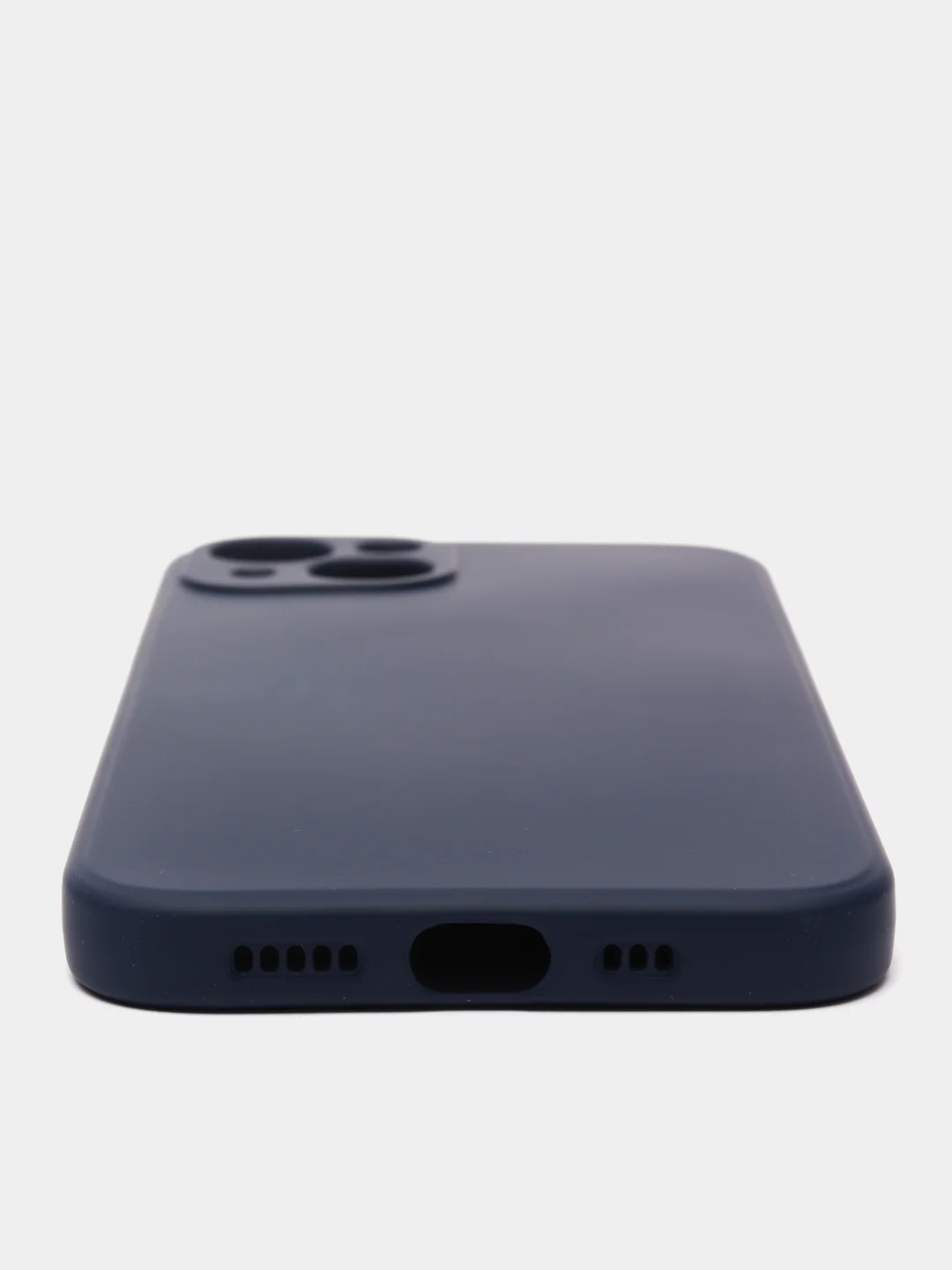 Темно-синий чехол iPhone 13 Pro Max, силиконовый на айфон про макс
