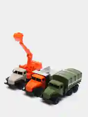 Желтый набор машинок, 6 штук, с инерционным механизмом