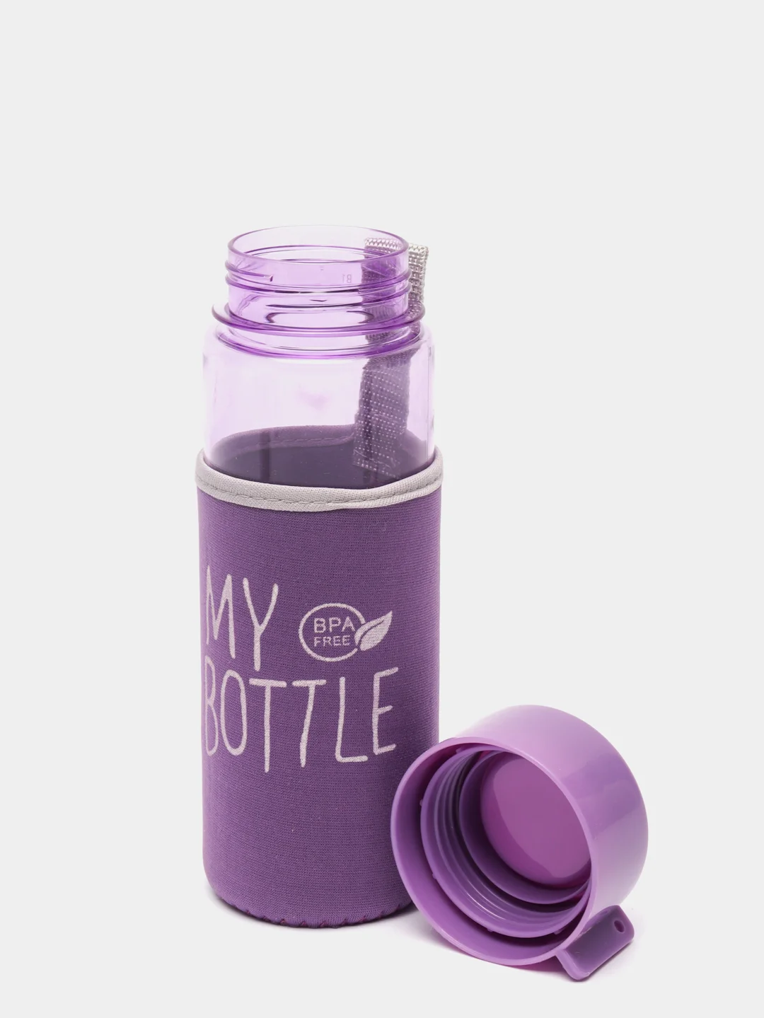 Фиолетовый my bottle в термочехле