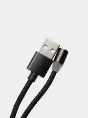 Черный кабель магнитный для зарядки телефона Lightning / micro-USB / Type-C