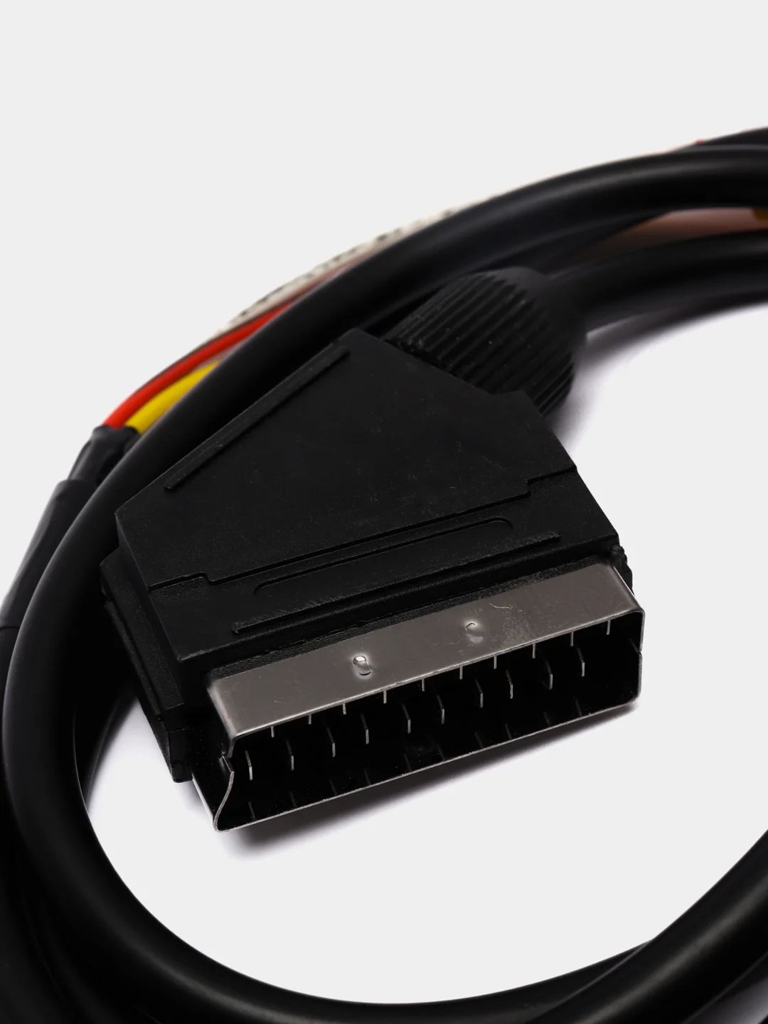 Шнур SCART - 3 x RCA, с переключателем Вход - Выход, 1.2 метра
