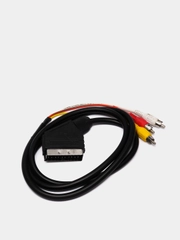 Шнур SCART - 3 x RCA, с переключателем Вход - Выход, 1.2 метра