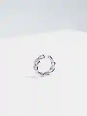 Серебряный кольцо цепь безразмерное