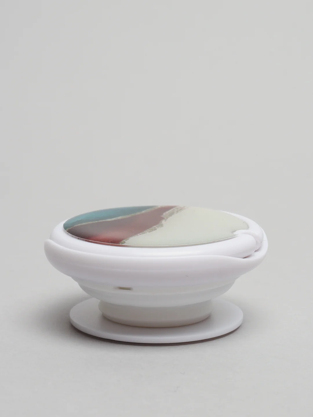Белый попсокет Popsocket Зеркало-держатель для телефона и наушников. Яркие краски, золото, волны