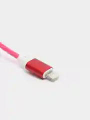Розовый кабель зарядки Micro-USB, Type-C, 8PIN-lightning, с подсветкой