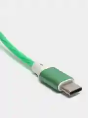 Зеленый кабель зарядки Micro-USB, Type-C, 8PIN-lightning, с подсветкой