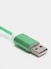 Зеленый кабель зарядки Micro-USB, Type-C, 8PIN-lightning, с подсветкой