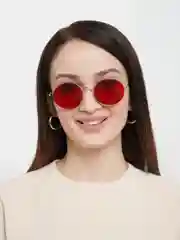 Красный очки солнцезащитные унисекс, в футляре