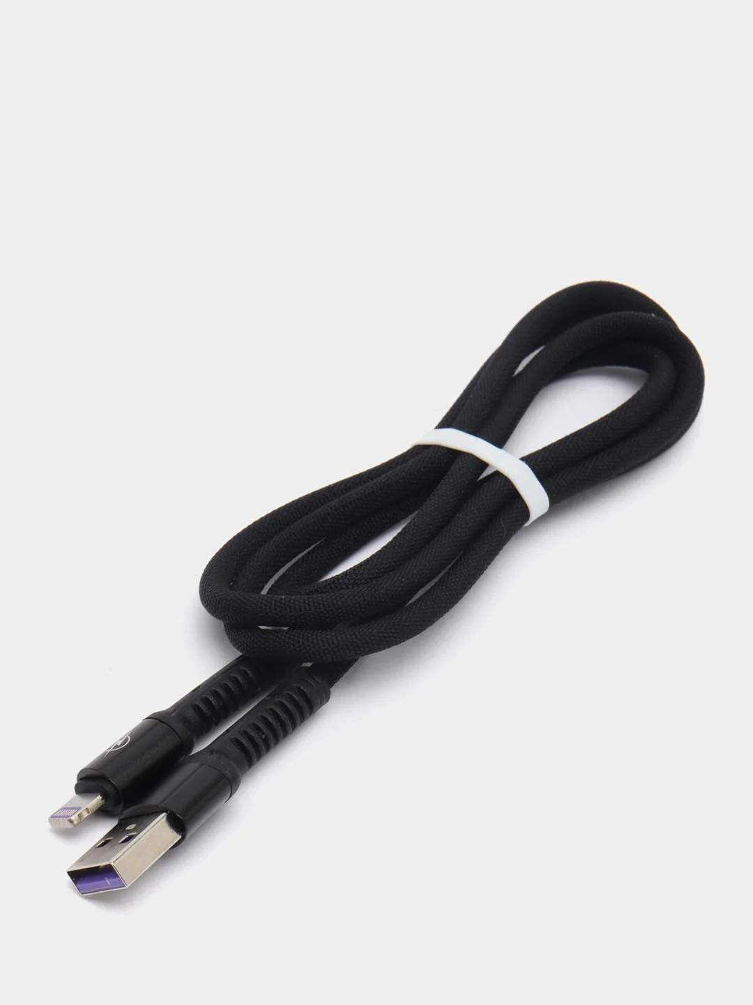 Черный кабель зарядки Micro-USB, Type-C, 8PIN-lightning, с подсветкой