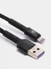 Черный кабель зарядки Micro-USB, Type-C, 8PIN-lightning, с подсветкой