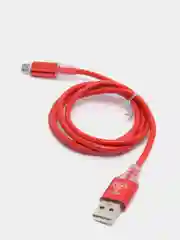 Алый кабель зарядки Micro-USB, Type-C, 8PIN-lightning, с подсветкой