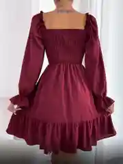 Бордовый платье женское на резинке
