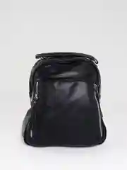 Аметистовый рюкзак черный кожанный