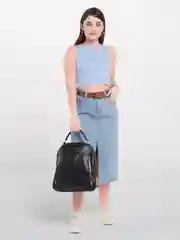 Аметистовый рюкзак черный кожанный