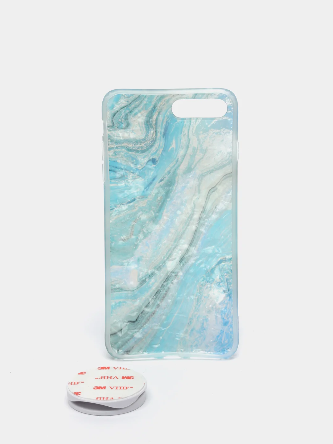 Лесной зеленый мраморный чехол для айфон iPhone 12 Mini, c попсокетом