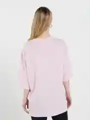 Розовый футболка оверсайз