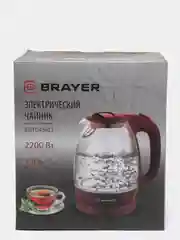 Чайник электрический BRAYER BR1045RD 1,8 л стеклянный