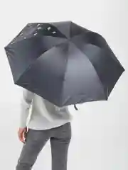 Черный двухсторонний механический зонт