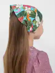 Зеленый детская косынка на резинке