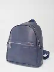 Синий меланж рюкзак женский кожаный
