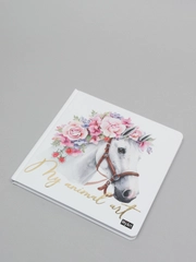 MyArt/Скетчбук для рисования 160г/м2/Блокнот для зарисовок/My animal Art "Лошадь"40 листов