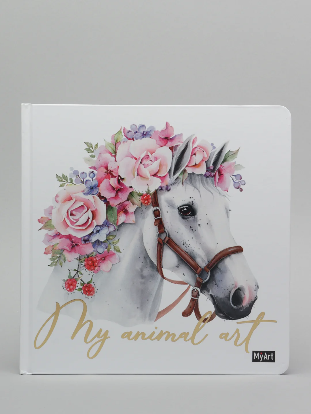 MyArt/Скетчбук для рисования 160г/м2/Блокнот для зарисовок/My animal Art "Лошадь"40 листов